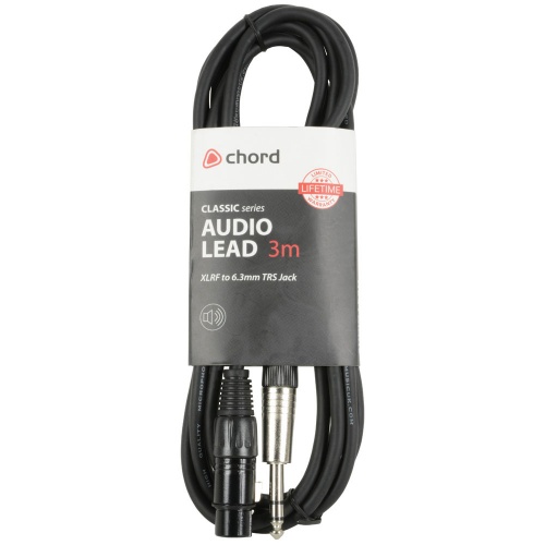 Chord/Citronic Jack - XLRf Microphone Balanced Audio Cable (3 Metre)