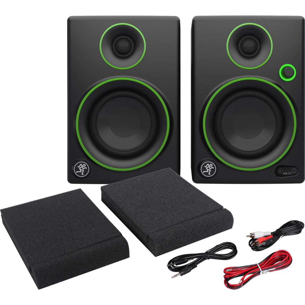 Pair Mackie CR3.5 3.5" Powered Studio Monitors Speakers W Tone Control