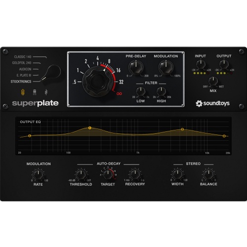 Soundtoys SuperPlate, Electromechanical Plate Reverb Effect Plug-In, Software Download (Sale End 3rd May)