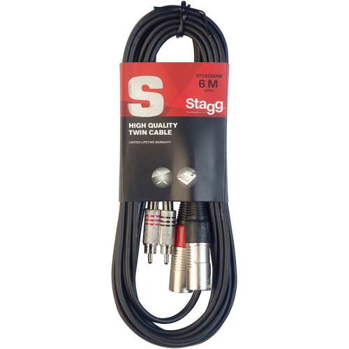 Stagg RCA - XLRm 6 Metre Audio Cable (STC6CMXM)