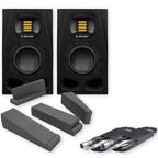 Adam Audio A4V Active Studio Monitors + Isolation Pads + Leads Bundle