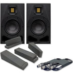 Adam Audio A7V Active Studio Monitors + Isolation Pads + Leads Bundle
