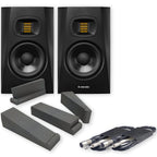 Adam Audio T5V Active Studio Monitors (Pair) + Isolation Pads + Leads Bundle