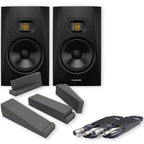 Adam Audio T7V Active Studio Monitors (Pair) + Isolation Pads + Leads Bundle