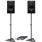 Adam Audio T7V Studio Monitors + Stands & Leads Bundle
