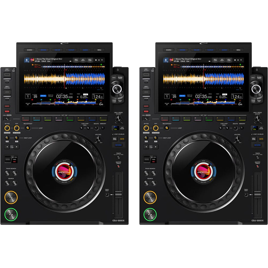 AlphaTheta CDJ-3000X Media Players (Pair) + FREE Official Bags