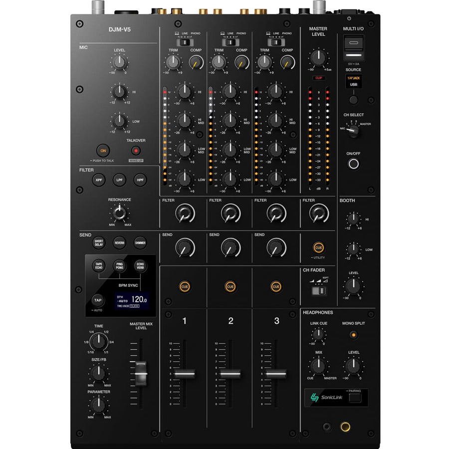 AlphaTheta CDJ-3000X Pair + DJM-V5 3-Channel DJ Mixer