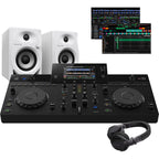 AlphaTheta XDJ-AN Standalone DJ Controller, DM-40D White Speakers, HDJ-CUE1 Headphones Bundle Deal