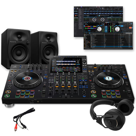 AlphaTheta XDJ-AZ Standalone DJ Controller, DM-40D Speakers + HDJ-F10 Headphones Bundle Deal