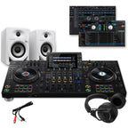 AlphaTheta XDJ-AZ Standalone DJ Controller, DM-40D White Speakers + HDJ-F10 Headphones Bundle Deal