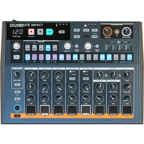 Arturia DrumBrute Impact, Compact Analogue Drum Machine & Sequencer