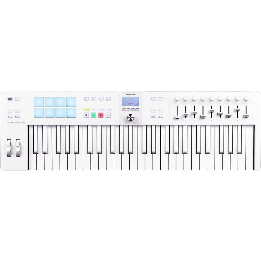 Arturia KeyLab Essential 49 MK3 Alpine White Limited Edition Midi Controller Keyboard + Komplete Select