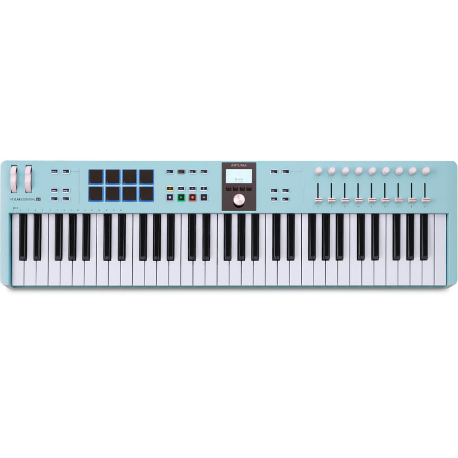 Arturia KeyLab Essential 61 MK3 Aquamarine Midi Controller Keyboard + Komplete Select