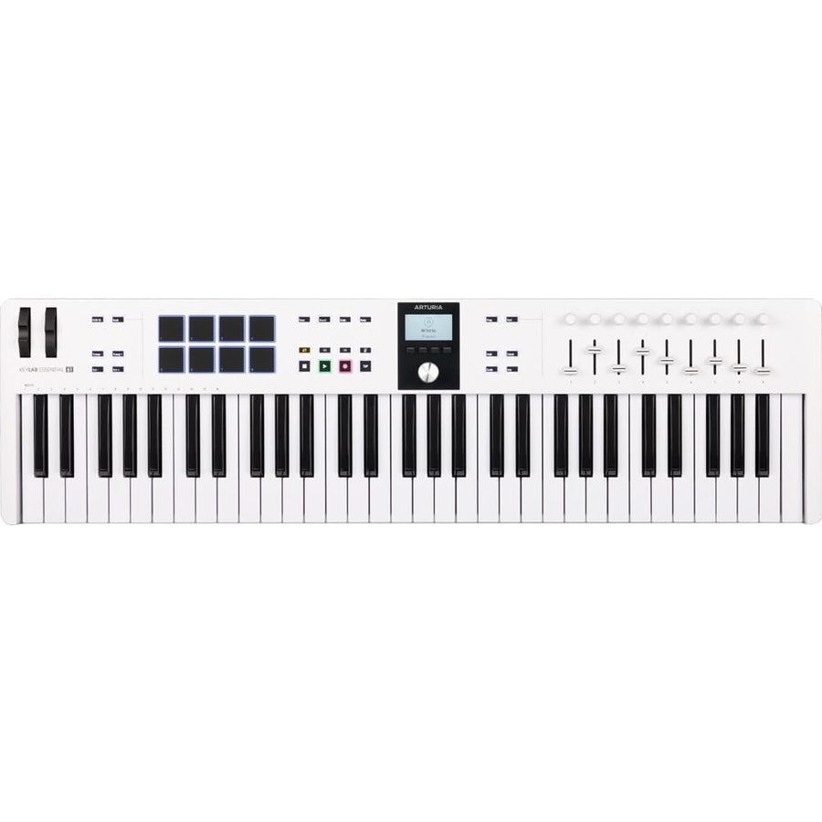 Arturia KeyLab Essential 61 MK3 White Midi Controller Keyboard + Komplete Select