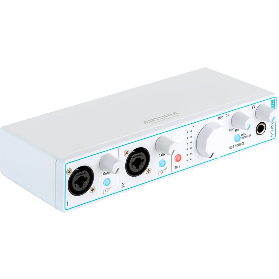 Arturia MiniFuse 2 OTG White, Recording & Streaming Audio Interface + Software Bundle