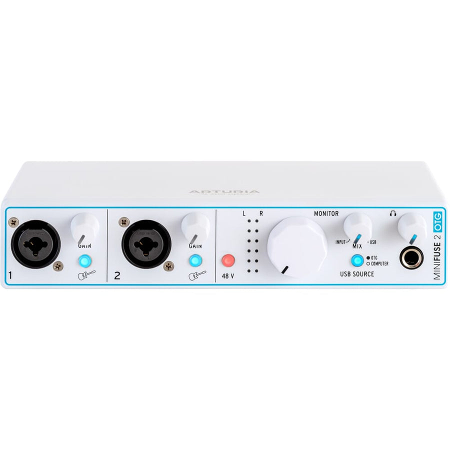 Arturia MiniFuse 2 OTG White, Recording & Streaming Audio Interface + Software Bundle