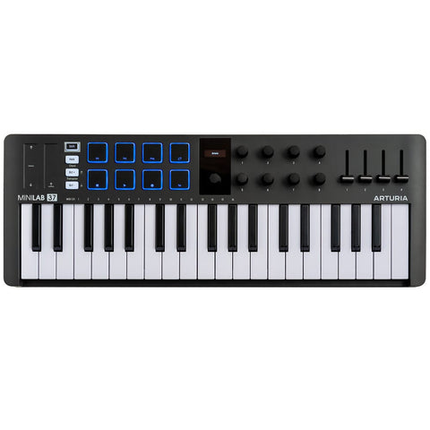 Arturia MiniLab 37 Black, USB Controller Keyboard + Komplete Select
