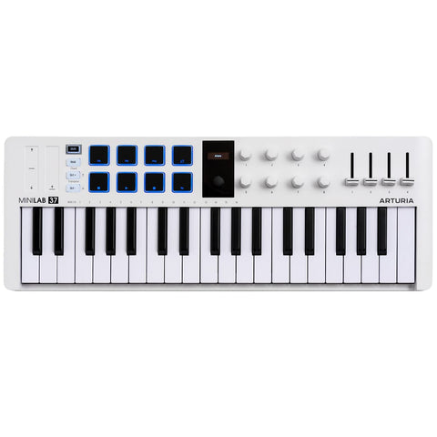 Arturia MiniLab 37 White, USB Controller Keyboard + Komplete Select