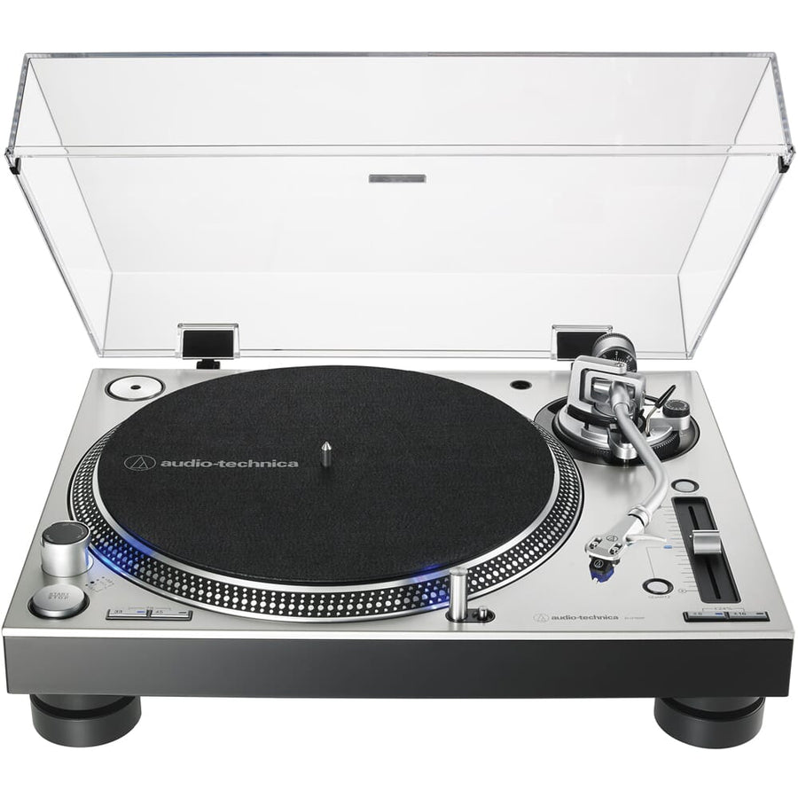 Audio Technica AT-LP140XP Silver, Direct Drive DJ Turntables (Pair)