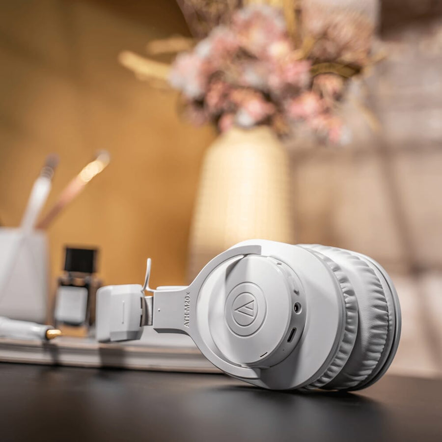 Audio Technica ATH-M20xBT White Wireless Over-Ear Headphones