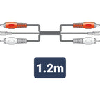 av:link RCA-RCA with Ground Wire for Turntables, 1.2 Metre (109.543UK)