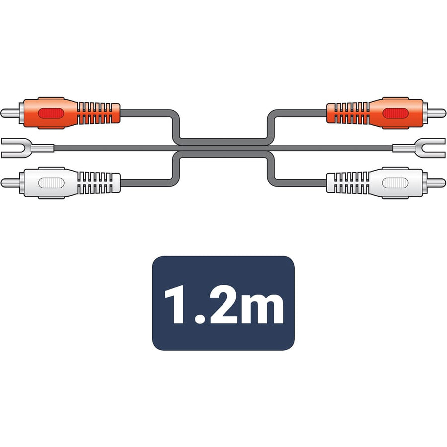 av:link RCA-RCA with Ground Wire for Turntables, 1.2 Metre (109.543UK)