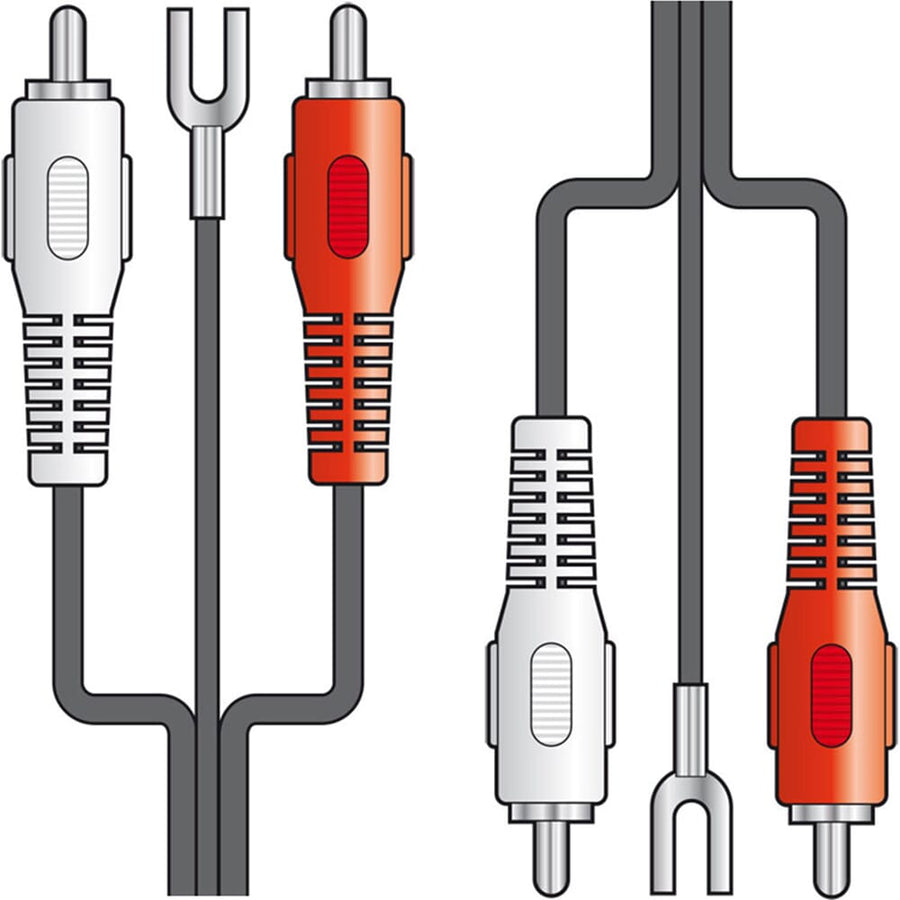 av:link RCA-RCA with Ground Wire for Turntables, 1.2 Metre (109.543UK)