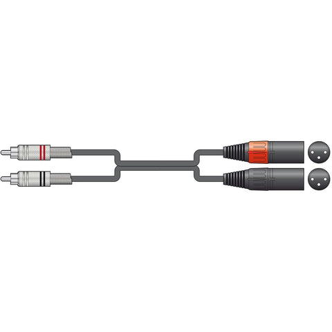 Chord Twin RCA to XLRm 3 Metre Unbalanced Audio Cable (190.059UK)