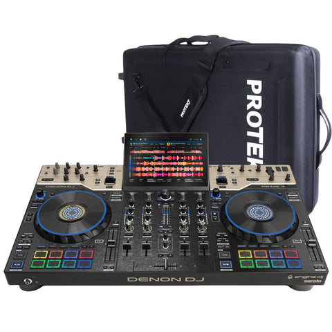 Denon DJ PRIME 4 G2 + Protekt Carry Bag with Wheels Bundle Deal