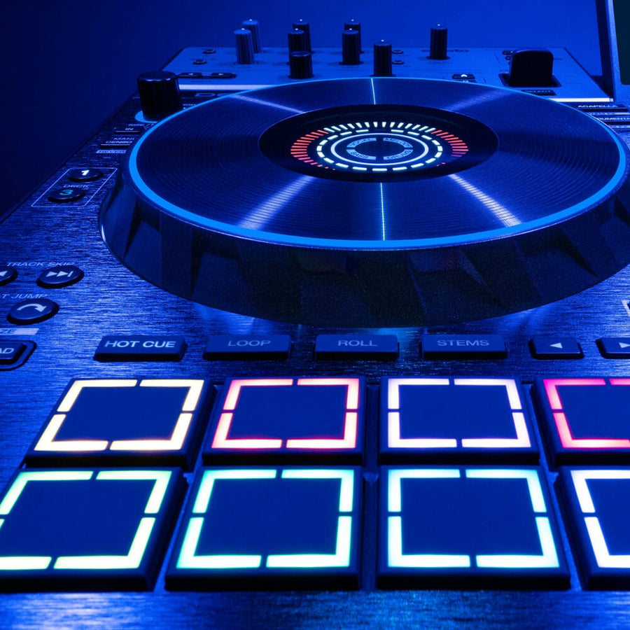 Denon DJ PRIME 4 G2, 4-Channel Standalone DJ System with Built-in FX, Lighting Output, and Stems