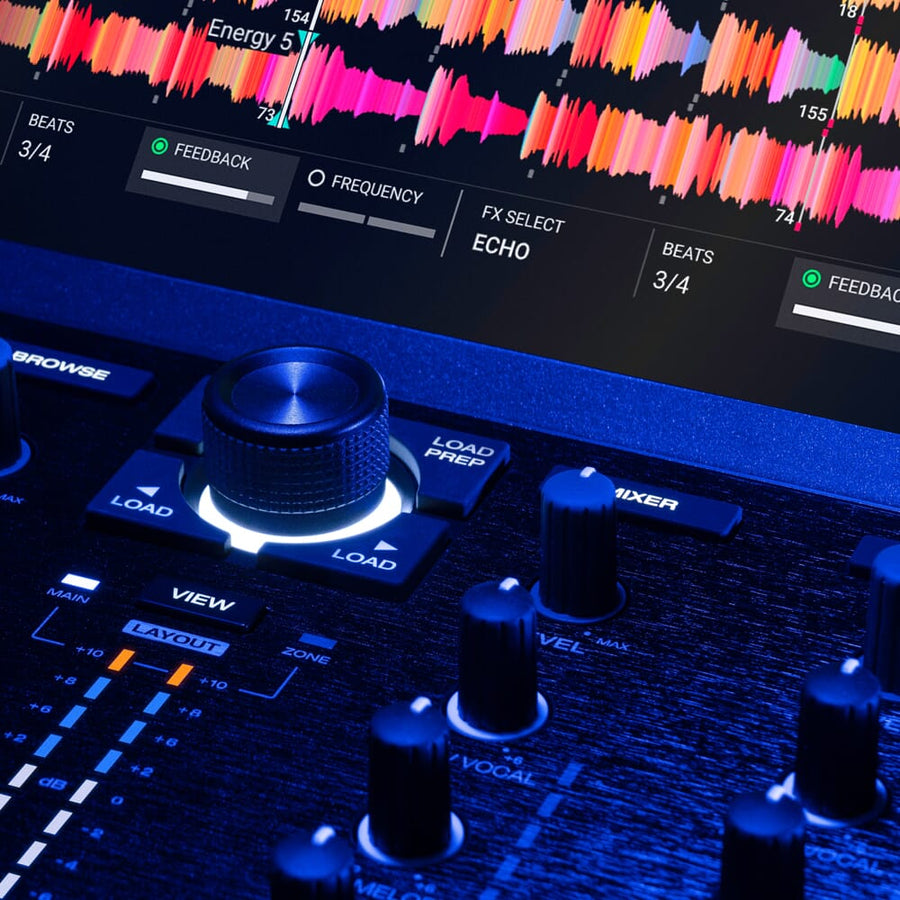 Denon DJ PRIME 4 G2, 4-Channel Standalone DJ System with Built-in FX, Lighting Output, and Stems