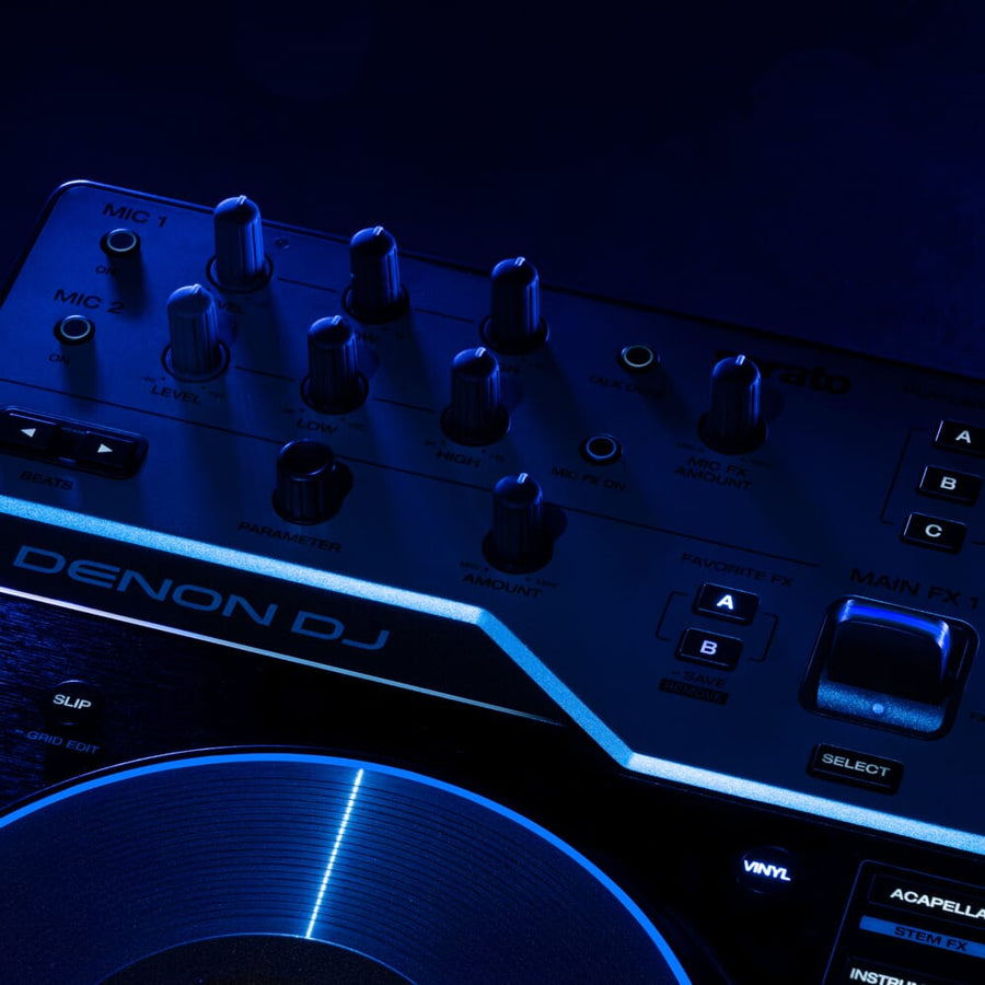 Denon DJ PRIME 4 G2, 4-Channel Standalone DJ System with Built-in FX, Lighting Output, and Stems
