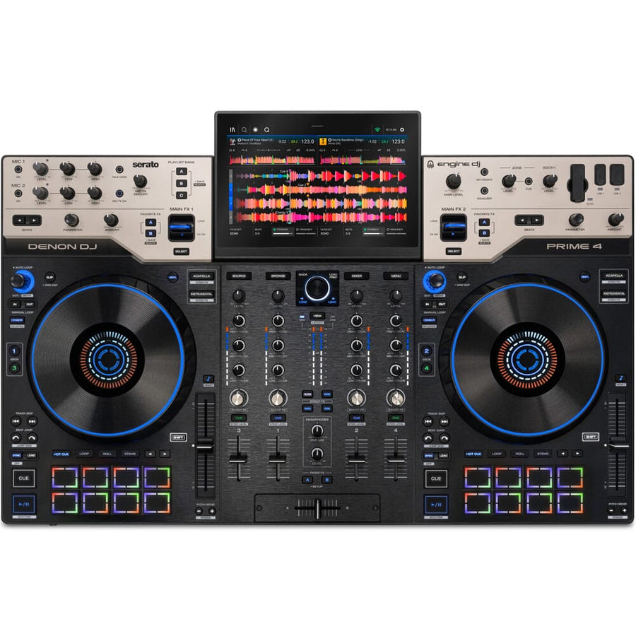 Denon DJ PRIME 4 G2, 4-Channel Standalone DJ System with Built-in FX, Lighting Output, and Stems