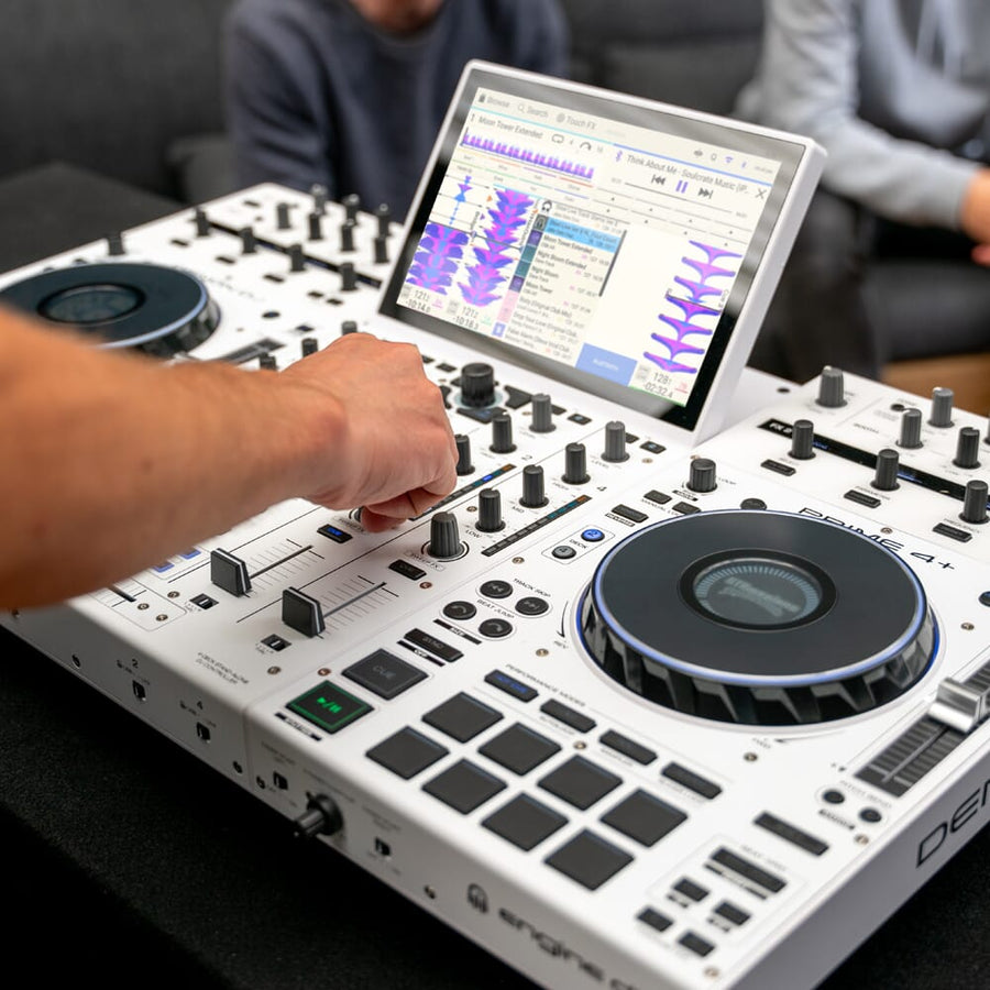Denon DJ Prime 4+ White, 4 Channel Standalone DJ System with Amazon Music + Stems (Limited Edition)