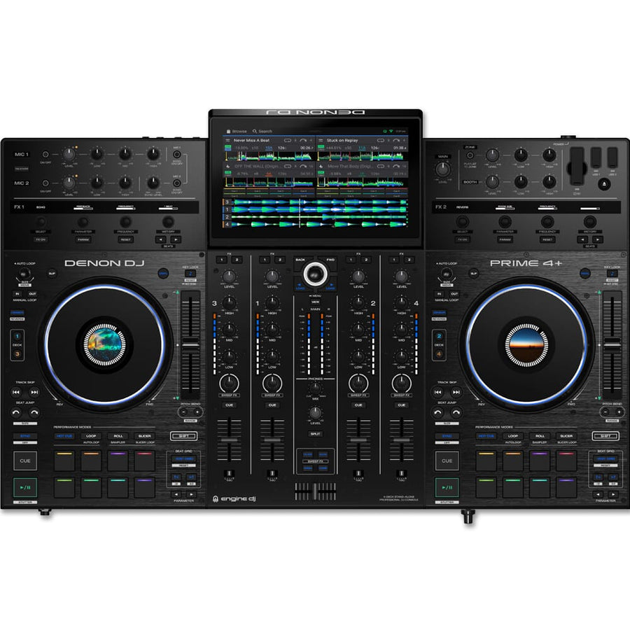 Denon DJ Prime 4+, 4 Channel Standalone DJ System with Amazon Music + Stems