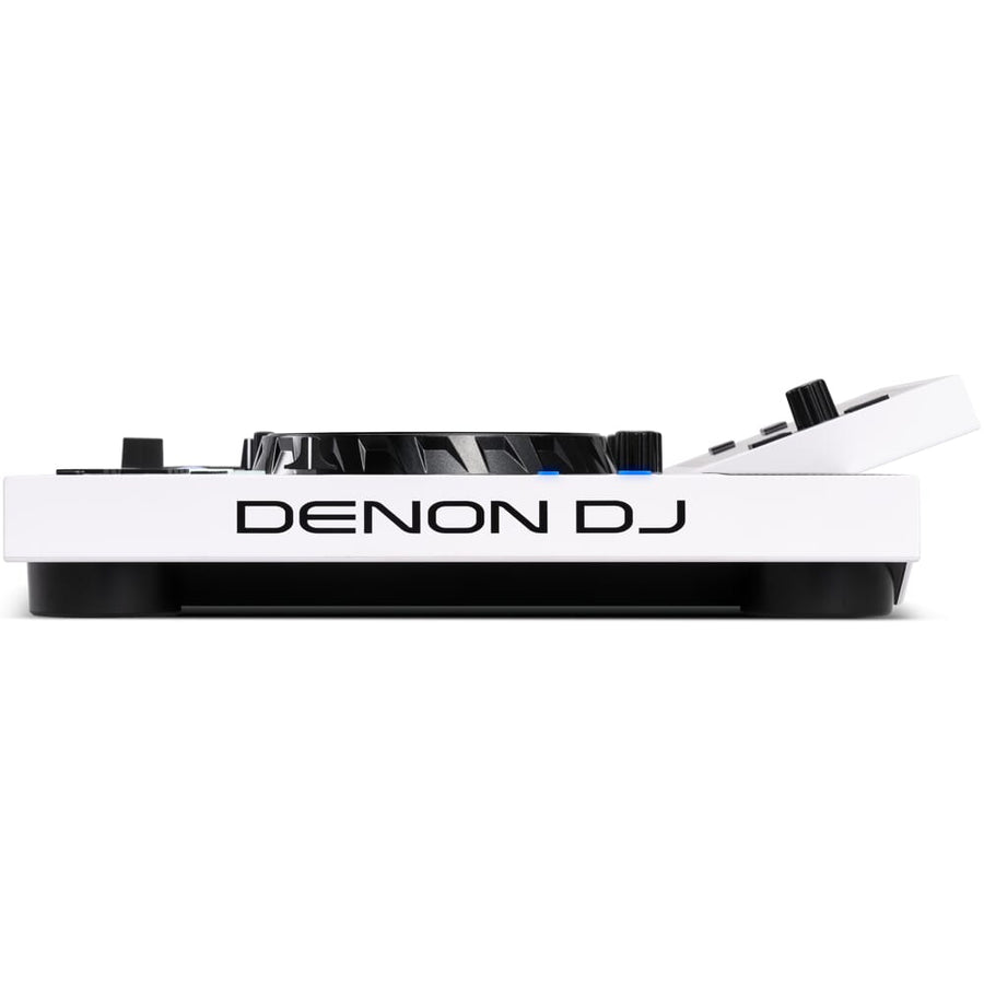 Denon DJ SC Live 4 WHITE, Standalone DJ Controller with Built-In Speakers, Amazon Music Streaming & Stems