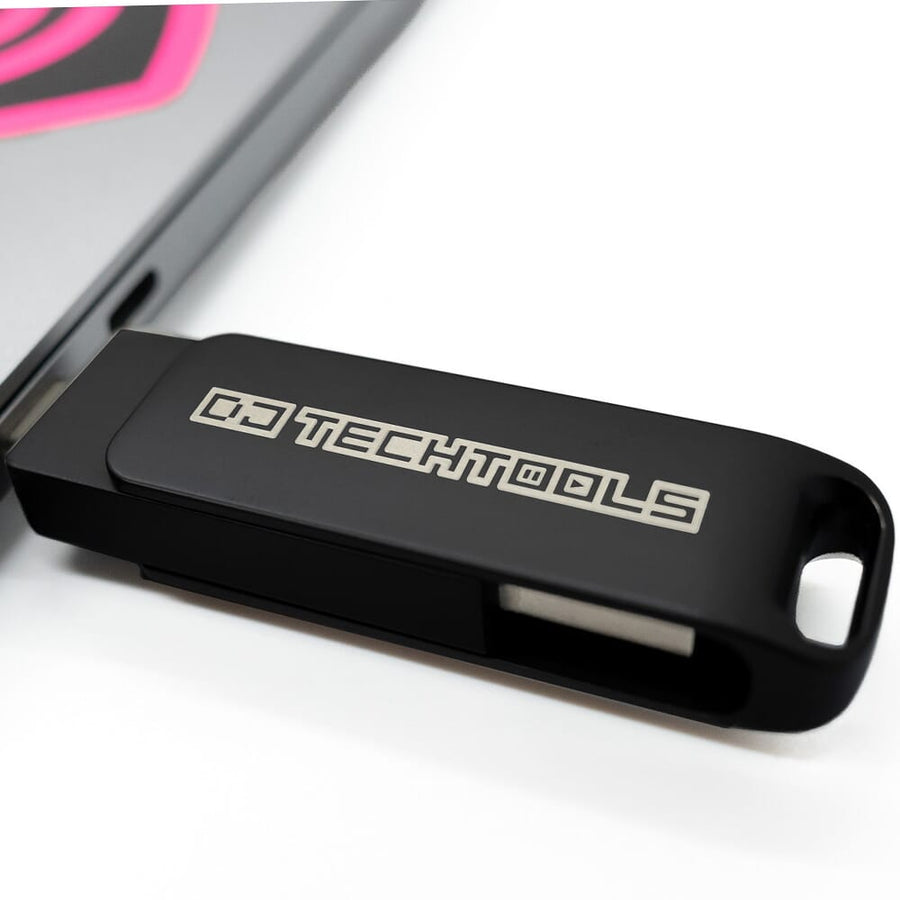 DJ Tech Tools, Chroma Drive, 128GB Dual USB-A or USB-C (Black)