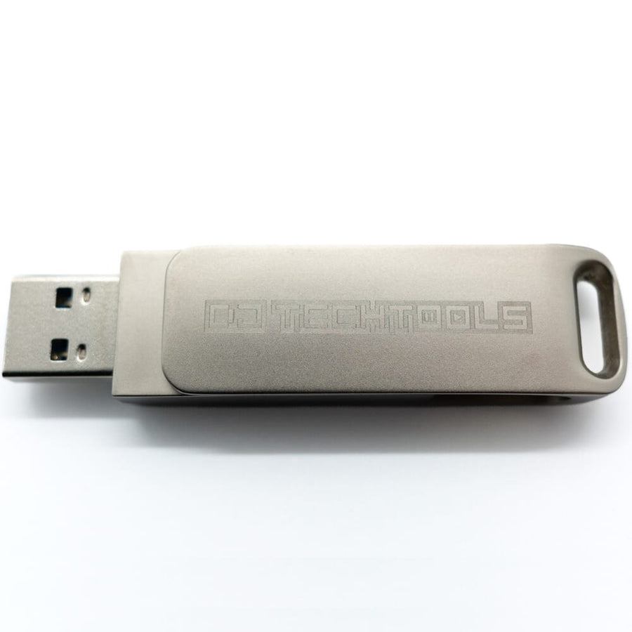 DJ Tech Tools, Chroma Drive, 128GB Dual USB-A or USB-C (Chrome)
