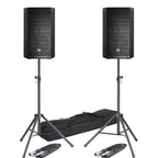 Electro-Voice ELX200-10P Active PA Speakers + Tripod Stands & Leads Bundle