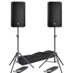 Electro-Voice ELX200-12P Active PA Speakers + Tripod Stands & Leads Bundle