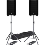 Electro-Voice Everse 12 Active PA Speakers + Tripod Stands & Leads Bundle