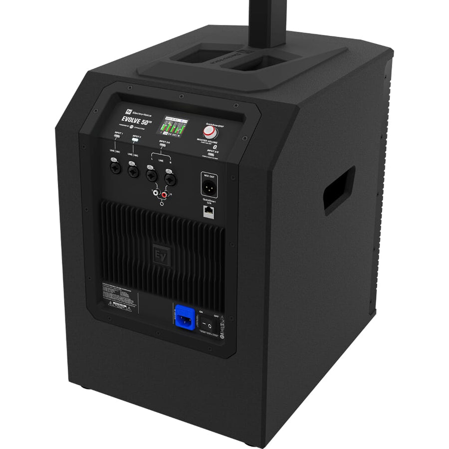 Electro-Voice EVOLVE 50M G2 Black, Active Column PA System Inc. Column Carry Bag (750w RMS)