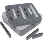 EQ Acoustics 'ColourPanel R5 3D' Dark Smoke On Marle Grey Acoustic Tiles x4 (B-Stock)