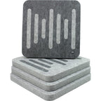EQ Acoustics 'ColourPanel R5 3D' Dark Smoke On Marle Grey Acoustic Tiles x4 (B-Stock)