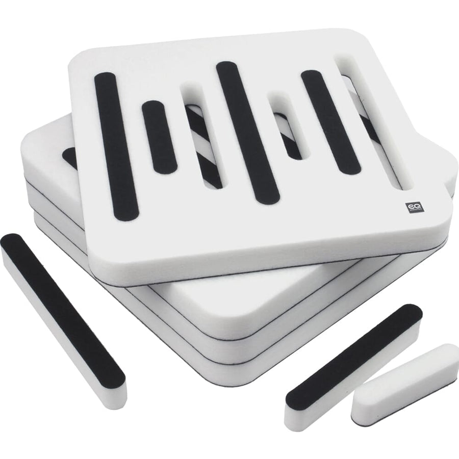 EQ Acoustics 'ColourPanel R5 3D' Black On Pure White Acoustic Tiles x4