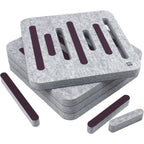 EQ Acoustics 'ColourPanel R5 3D' Deep Purple On Marle Grey Acoustic Tiles x4