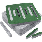 EQ Acoustics 'ColourPanel R5 3D' Sea Green On Marle Grey Acoustic Tiles x4