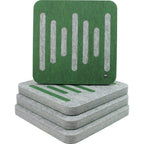 EQ Acoustics 'ColourPanel R5 3D' Sea Green On Marle Grey Acoustic Tiles x4