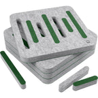 EQ Acoustics 'ColourPanel R5 3D' Sea Green On Marle Grey Acoustic Tiles x4