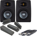 Eve Audio EXO 28 Active Studio Monitors (Pair) + Isolation Pads + Leads Bundle